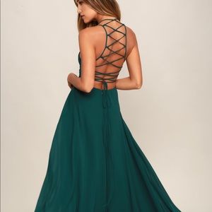 Strappy Forest Green Maxi
